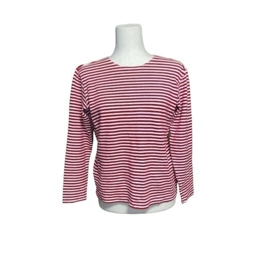 Talbots Red & White Stripe Cotton top | Sz S